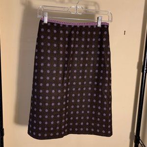 Boden Velour polkadot skirt